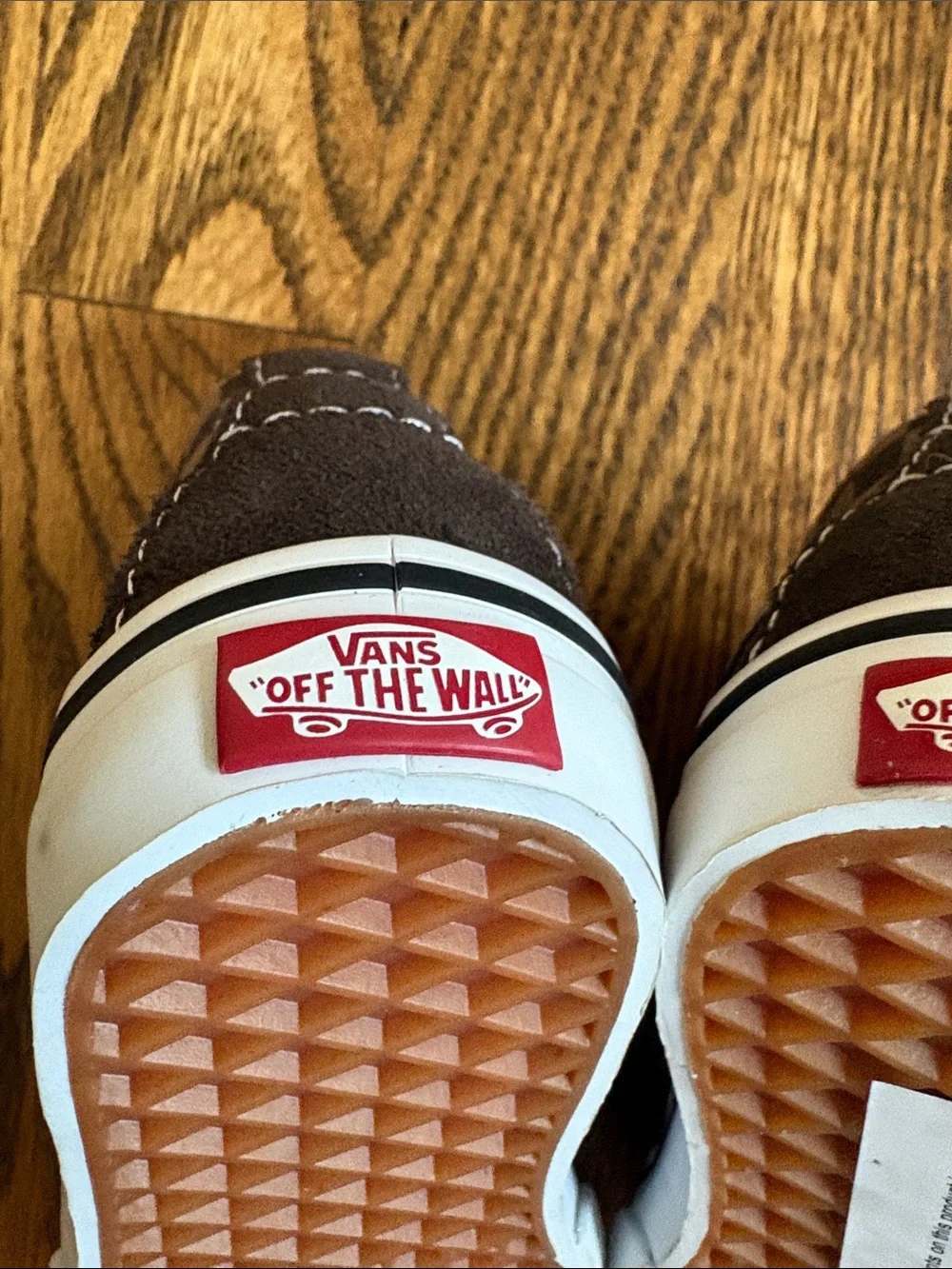 VANS SK8-MID REISSUE V TODDLER SHOES - TONAL CHECKERBOARD BROWN, size 6. New